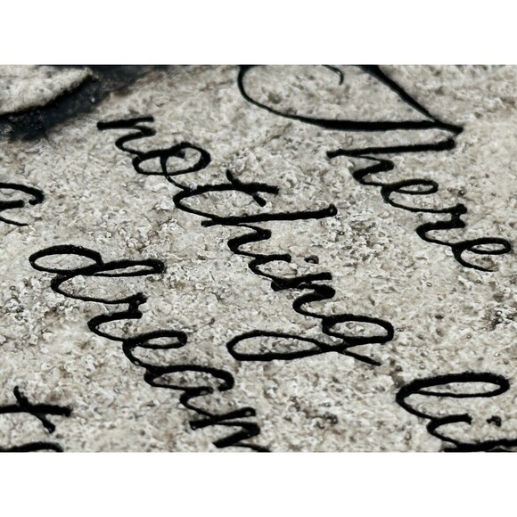 RK PRODUCTIONS Hand Cast Stone Wall Art -Victor Hugo Dream/Future Quote 10.5x5" - Picture 5 of 9